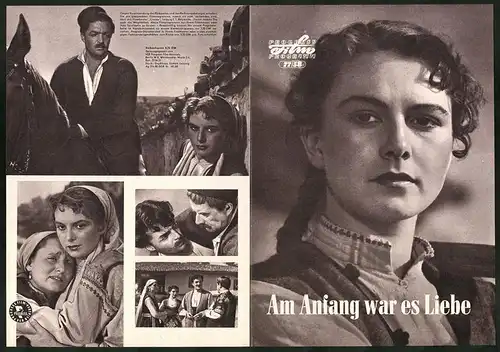 Filmprogramm PFP Nr. 77 /58, Am Anfang war es Liebe, Bogomil Simeonow, Slawka Slawowa, Regie: Chose Santscha