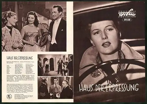 Filmprogramm PFP Nr. 71 /58, Haus der Erpressung, Mary Germaine, William Sylvester, Regie: Maurice Elvey