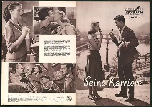 Filmprogramm PFP Nr. 70 /58, Seine Karriere, Jiri Papez, Alena Martinovska, Regie: Milos Makovec