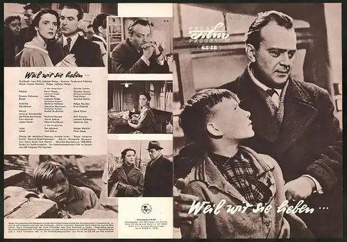 Filmprogramm PFP Nr. 68 /58, Weil wir sie lieben..., Karel Höger, Josef Mixa, Regie: Ladislav Helge