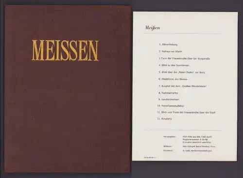 12 Fotografien Ansicht Meissen, Herausgeber PGH Film & Bild Berlin, Foto Bernd Walther, Pirna, Leben im Sozialismus DDR