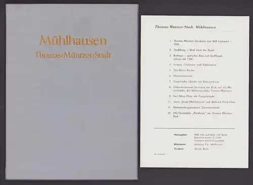 12 Fotografien Ansicht Mühlhausen, Herausgeber PGH Film & Bild Berlin, Foto W. Pilz, Das Leben im Sozialismus-DDR