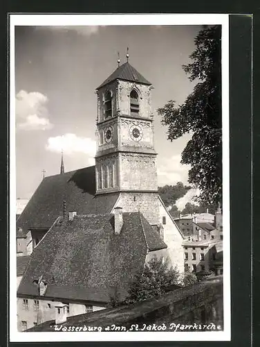 Foto-AK Wasserburg a. Inn, St. Jacob Pfarrkirche