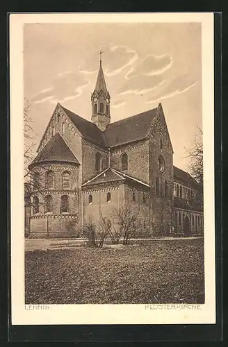 AK Lehnin, Klosterkirche mit Wolken