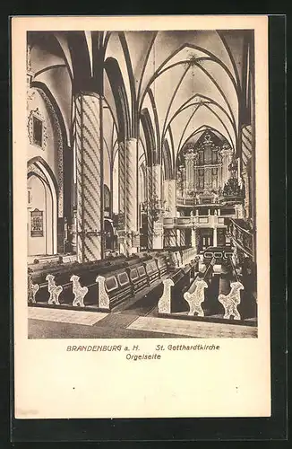 AK Brandenburg a. H., St. Gotthardkirche Orgelseite