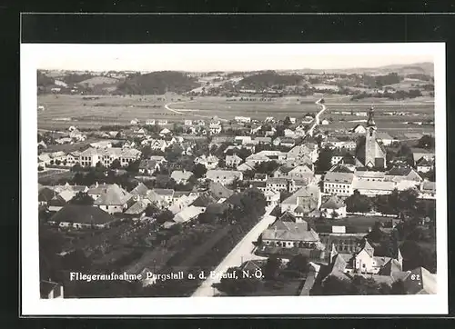 AK Purgstall a. d. Erlauf, Fliegeraufnahme der Ortschaft