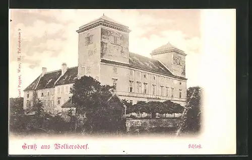 AK Wolkersdorf, Blick auf das Schloss