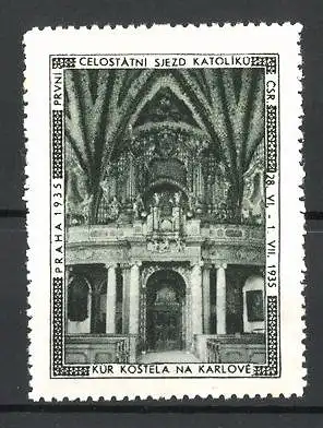Reklamemarke Praha, Celostatni sjezd Katoliku 1935, Kur Kostela na Karlové