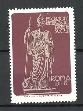 Reklamemarke Roma, Esposizione Internazionale d'Igiene Sociale 1911, Standbild