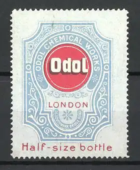 Reklamemarke Odol Chemical Works, London, Firmenlogo