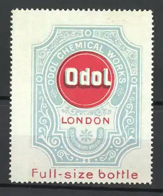 Reklamemarke Odol Chemical Works, London, Firmenlogo