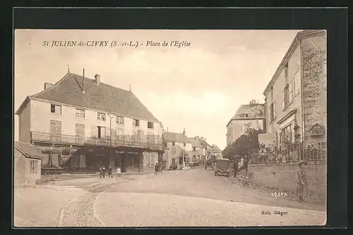 AK St-Julien-de-Civry, Place de l`Eglise