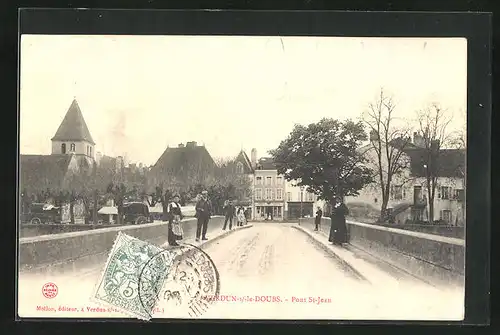 AK Verdun-sur-le-Doubs, Pont St-Jean