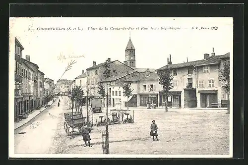 AK Chauffailles, Place de la Croix-de-Fer et Rue de la République