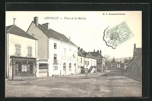 AK Cheilly, Place de la Mairie