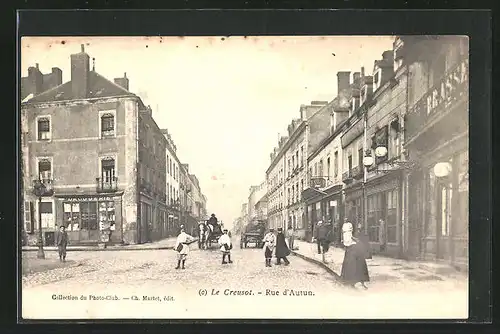 AK Le Creusot, Rue d`Autun