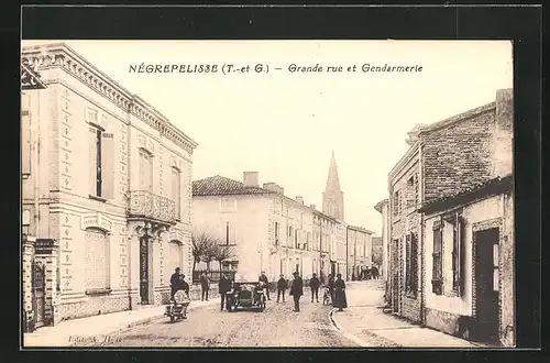 AK Négrepelisse, Grande rue et Gendarmerie