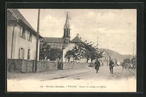 AK Willer, Entrée du village et l`Eglise