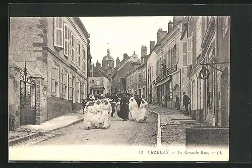 AK Vézelay, La Grande Rue