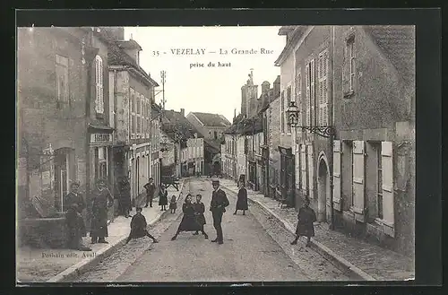 AK Vézelay, La Grande Rue