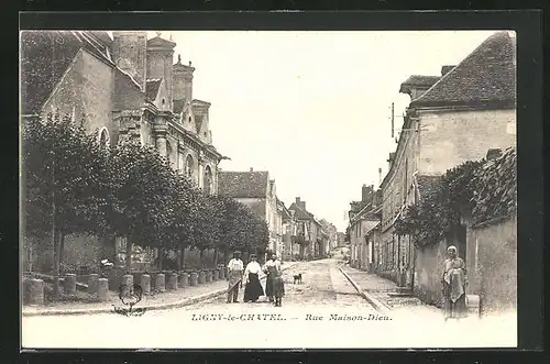 AK Ligny-le-Chatel, Rue Maison-Dieu