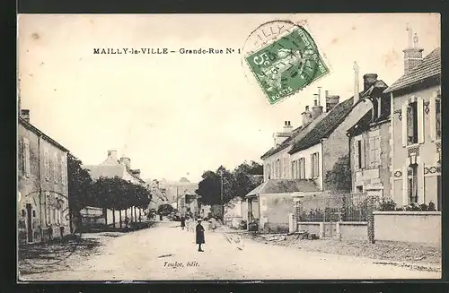 AK Mailly-la-Ville, Grande-Rue No 1