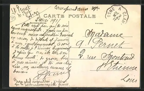 AK Gurgy, Rue Principale, Strassenpartie