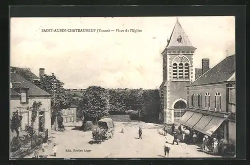 AK Saint-Aubin-Chateauneuf, Place de l`Eglise