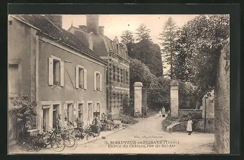 AK St-Sauveur-en-Puisaye, Entrée du Château, Rue de Bel-Air