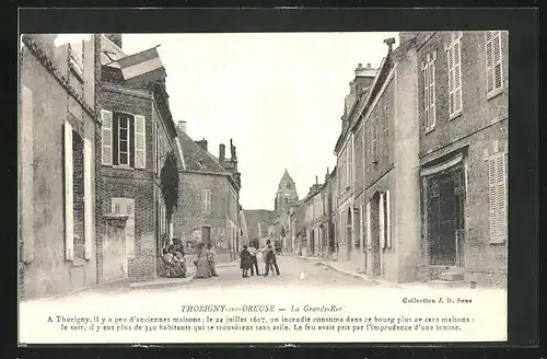 AK Thorigny-sur-Oreuse, La Grande Rue