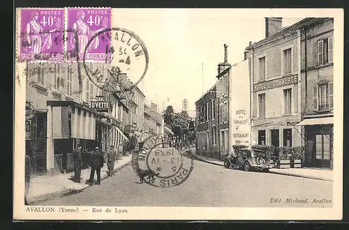 AK Avallon, Rue de Lyon