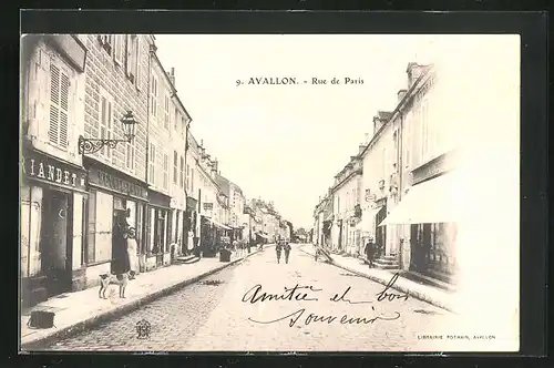 AK Avallon, Rue de Paris