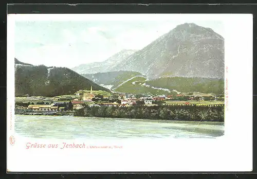 AK Jenbach, Ortsansicht mit See