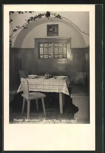 AK Westendorf, Gasthof Post, Tiroler Weinstüberl