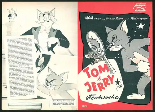 Filmprogramm DNF, Tom & Jerry, Fred Quimby, MGM, CinemaScope, Zeichentrick, Cartoon