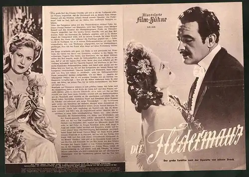 Filmprogramm IFB Nr. 506, Die Fledermaus, Marte Harell, Johannes Heesters, Regie: Geza v. Bolvary