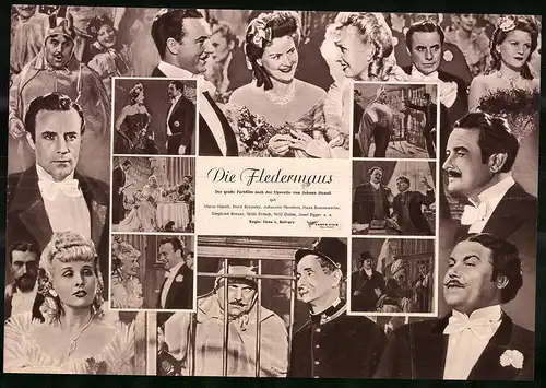 Filmprogramm IFB Nr. 506, Die Fledermaus, Marte Harell, Johannes Heesters, Regie: Geza v. Bolvary