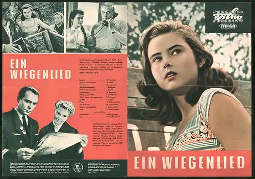 Filmprogramm PFP Nr. 110 /60, Ein Wiegenlied, N. Timofejew, W. Lepke, Regie: Michail Kalik