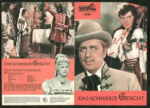 Filmprogramm PFP Nr. 44 /61, Das schwarze Gesicht, Gyula Benkö, Margit Bara, Regie: Frigyes Ban