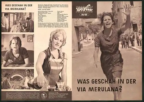 Filmprogramm PFP Nr. 16 /61, Was geschah in der Via Merulana?, Pietro Germi, Saro Urzi, Regie: Pietro Germi