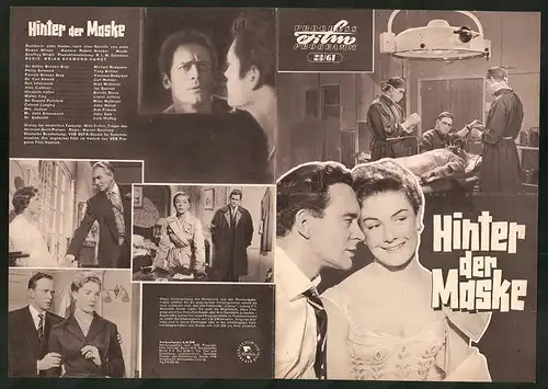 Filmprogramm PFP Nr. 23 /61, Hinter der Maske, Michael Redgrave, Tony Britton, Regie: Brian D. Hurst