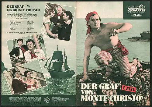 Filmprogramm PFP Nr. 125 /60, Der Graf von Monte Christo - 1. Teil, Jean Marais, Roger Pigaut, Regie: Robert Vernay