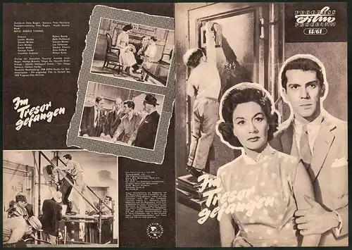 Filmprogramm PFP Nr. 15 /61, Im Tresor gefangen, Robert Beatty, Betty McDowall, Regie: Gerald Thomas