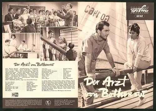 Filmprogramm PFP Nr. 61 /61, Der Arzt von Bothenow, Otto Mellies, Christine Laszar, Regie: Johannes Knittel