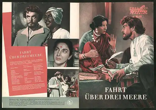 Filmprogramm PFP Nr. 16 /59, Fahrt über drei Meere, Oleg Strishenow, Nargis, Regie: Wassili Pronin