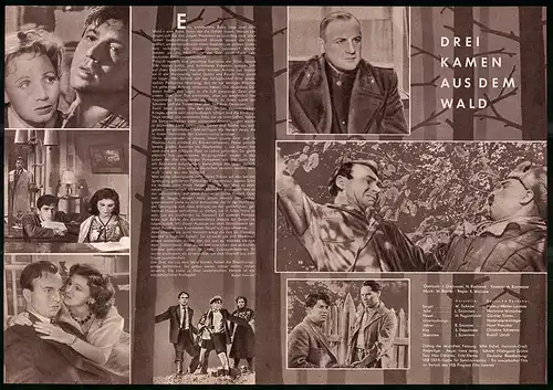 Filmprogramm PFP Nr. 15 /59, Drei kamen aus dem Wald, W. Subkow, L. Smirnowa, Regie: K. Wojinow