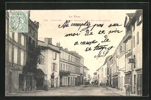 AK Gaillac, Maigon Cantalauze et Rue Joseph Rigal