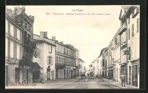 AK Gaillac, Maison Cantalauze et Rue Joseph - Rical