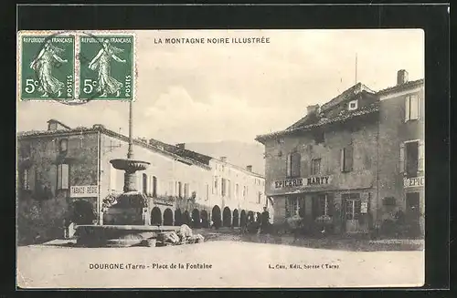 AK Dourgne, Place de la Fontaine