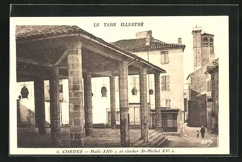 AK Cordes, Halle XIII s. clocher St.-Michel XV e s.